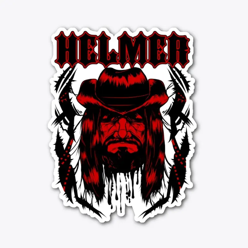 Die Cut Helmer Sticker