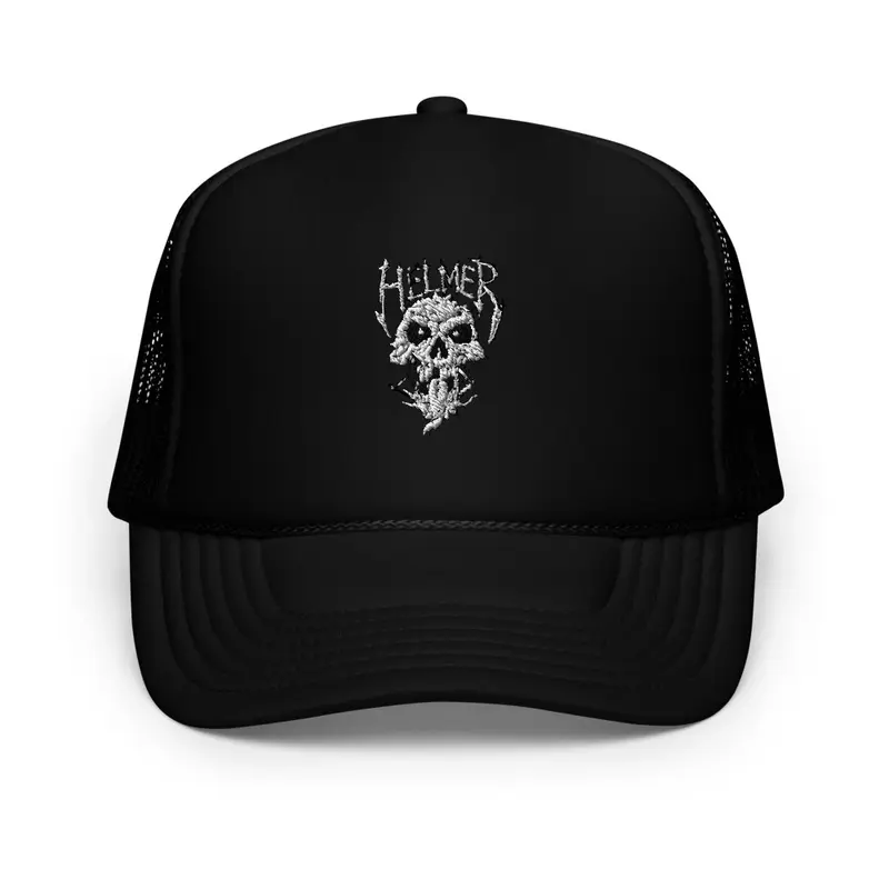 Helmer Skull Trucker Hat